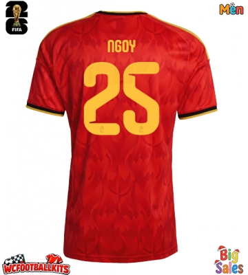 Belgium Nathan Ngoy #25 Replica Home Stadium Shirt World Cup 2026 Short Sleeve